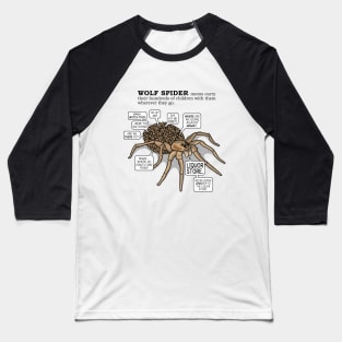 Wolf Spider Mom by Zoodraws Baseball T-Shirt